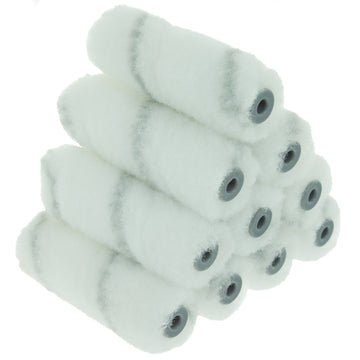 Coral Endurance Paint Roller Cover with Solvent Resistant Nylon Sleeve Fabric 4 inch 10 piece pack set